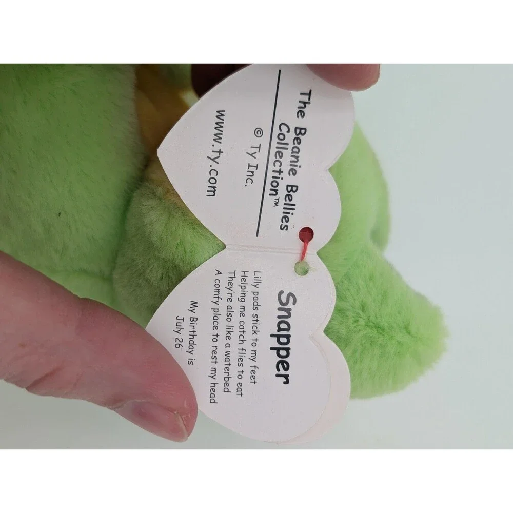 Ty Beanie Baby Bellies - SNAPPER the Green Frog (6 inch) Stuffed Plush Toy